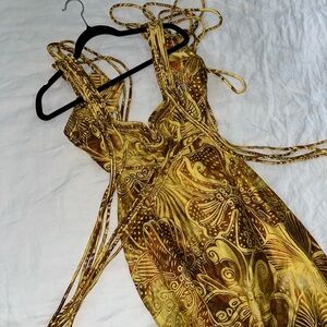 Alexis zen printed fringe dress BRAND NEW